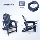 HDPE Adirondack Chair with Cup Holder - Weather Resistant