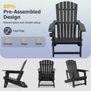 HDPE Adirondack Chair with Cup Holder - Weather Resistant