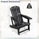 Adirondack Chair with Cup Holder - Weather-Resistant HDPE