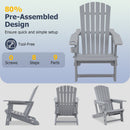 Adirondack Chair with Cup Holder - Weather-Resistant HDPE