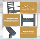 HDPE All Weather Patio Dining Chairs Set of 2 with Wide Armrests