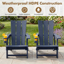 Adirondack Chair with Cup Holder - HDPE Outdoor Seating