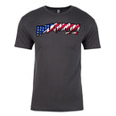 Gray American Flag Hulkamania Adult T-Shirt