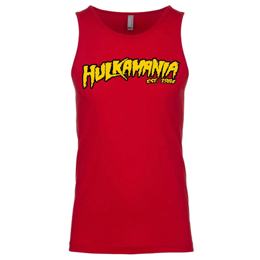 Mens Red Hulkamania Tank Top