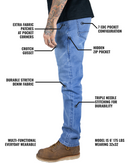 Hideout Denim Taper Fit Pants - Vintage Wash
