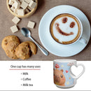 Personalized Kawaii Capybara Mug | Custom Name | Heart Handle Coffee Cup