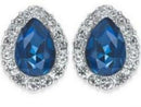 Charter Club Crystal and Stone Earrings, Silver Tone