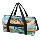 Personalized Pilot Teddy Bear Duffel Bag with Custom Name – Baby Travel, Gym & Weekend Bag