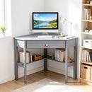 Corner Wooden Piece Laptop Computer Desk