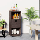 Outdoor Storage Cabinet with Drawer and 3 Shelves for Backyard
