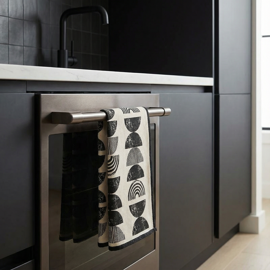 Half Circles Kitchen Tea Towel | 18