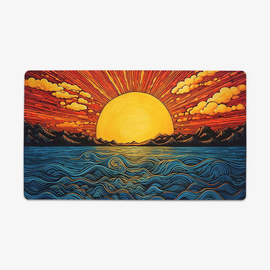 Setting Yellow Sun Playmat