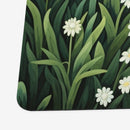 White Rabbit, White Flowers Playmat