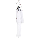 Hanging Ghost Girl Prop with Light-Up Eyes and Sound Effects