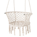 Hammock Chair Macrame Swing Hanging Cotton Rope Chair-Beige