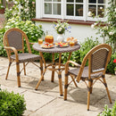 PE Wicker Bistro Dining Chairs Set of 2 - 400 lbs Capacity