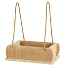 Hanging Wood Planter with Twine Rope Hanging Loops | 12"L x 7"W x 4"H