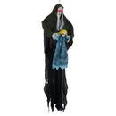 Hanging Halloween Decoration Sound-Activated Witch Holding Ghost Girl with Spooky Sounds