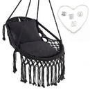 Hanging Hammock Chair with Soft Seat Cushions and Sturdy Rope Chain