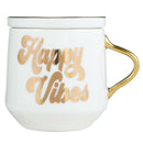 Happy Vibes Mug & Coaster Lid in Groovy Tie-Dye