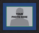 NHL Hockey Photo Picture Frame Kit - Hartford Whalers (Blue Matting, Green Trim)