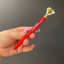 Haute Lips Red Gem Pen Set of 6 | Giftable Quote Pens | Novelty Office Desk Supplies