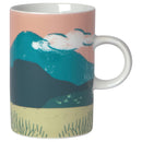 Haven Tall Ceramic Mug | Small Loop Handle Coffee Tea Cup | 14 oz