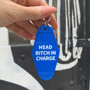 Head Bitch in Charge Motel Style Keychain in Blue