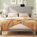 Headboard for Full Size Bed and Queen Geometric Upholstered Head Board
