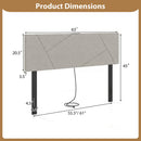 Headboard for Full Size Bed and Queen Geometric Upholstered Head Board