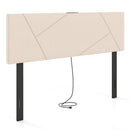 Headboard for Full Size Bed and Queen Geometric Upholstered Head Board
