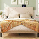Headboard for Full Size Bed and Queen Geometric Upholstered Head Board