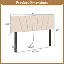 Headboard for Queen and Full Size Bed Geometric Upholstered Head Board