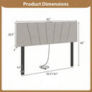 Headboard for Queen and Full Size Bed Geometric Upholstered Head Board