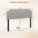 Headboard for Queen and Full Size Bed Tufted Upholstered Head Board