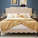 Headboard for Queen and Full Size Bed Rivet Tufted Upholstered Head Board