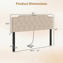 Headboard for Queen and Full Size Bed Rivet Tufted Upholstered Head Board