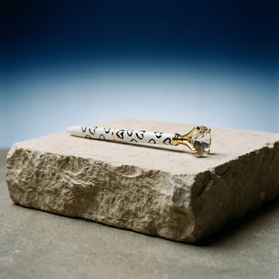 Heart Gem Pen in Gift Box | Jewel-Topped Gift Pen | Box Reads 