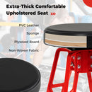 Heavy-Duty Aluminum Garage Bar Chair with 360¬∞ Swiveling Seat-Red