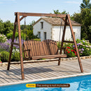 Carbonized Fir Wood Swing Frame with 880 lb Capacity