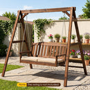 Carbonized Fir Wood Swing Frame with 880 lb Capacity