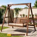 Carbonized Fir Wood Swing Frame with 880 lb Capacity