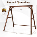 Carbonized Fir Wood Swing Frame with 880 lb Capacity