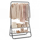 Heavy Duty Clothes Rack with Hanging Rod and Storage Shelves