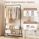 Heavy Duty Clothes Rack with Hanging Rod and Storage Shelves