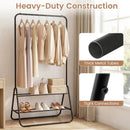Heavy Duty Clothes Rack with Hanging Rod and Storage Shelves