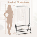Heavy Duty Clothes Rack with Hanging Rod and Storage Shelves