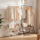 Heavy Duty Clothes Rack with Hanging Rod and Storage Shelves