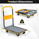 Foldable Push Cart Dolly with 560 lbs Capacity