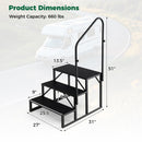 Heavy Duty Hot Tub Stair with Wide Anti-Slip Platforms for Porch and Mobile Home